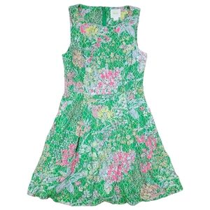Maeve Laced Verbena Dress Womens 6 Green Floral Garden Party Sleeveless Spring